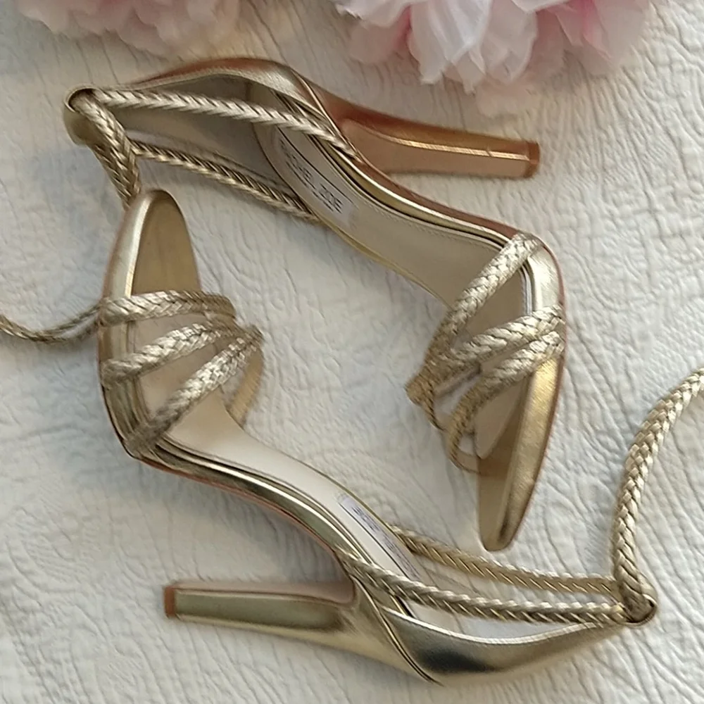 Rachel Zoe Odette Gold Sandal Sz. 6 - Picture 8 of 10